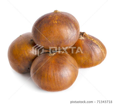 Chestnuts an isolated on white background 71343718