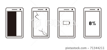Smartphone breakdown / trouble / problem illustration 71344211