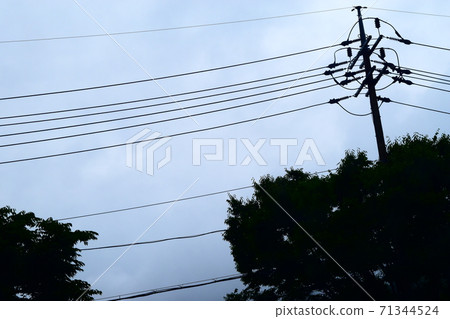 Telephone poles and wires that match the gray weather Telephone poles and wires that match the gray weather 71344524