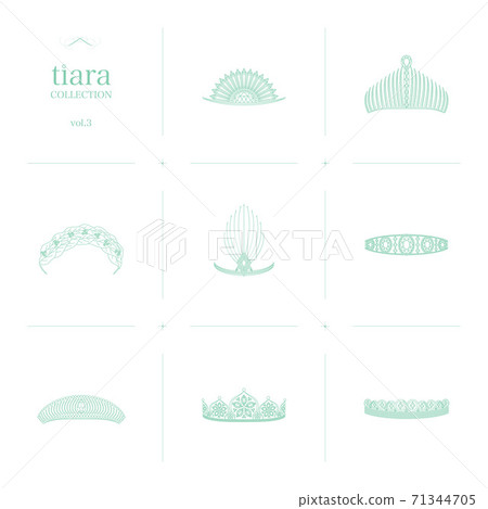 Tiara的收藏3線描Illustration_Green Tiara的收藏3線描Illustration_Green 71344705
