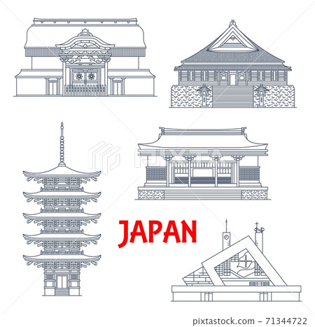 Japan landmarks, temples and pagodas shrines Japan landmarks, temples and pagodas shrines 71344722