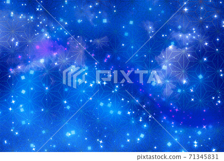 大麻葉圖案的星空背景 71345831