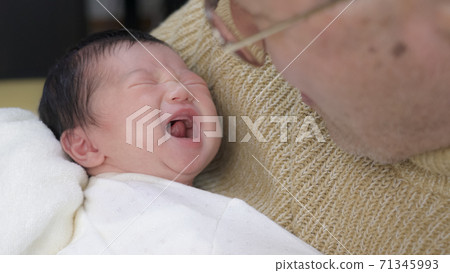 Baby and grandfather 71345993
