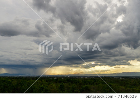 thunder storm sky Rain clouds thunder storm sky Rain clouds 71346529