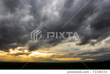 thunder storm sky Rain clouds thunder storm sky Rain clouds 71346533