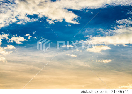 colorful dramatic sky with cloud at sunset 71346545