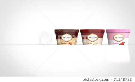ice cream, frozen dessert, set 71348788