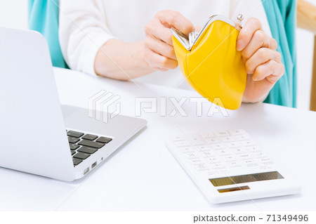 Smile woman laptop wallet 71349496