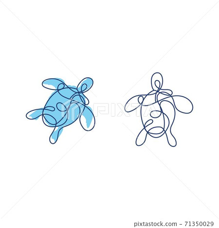 Turtle animal cartoon icon 71350029