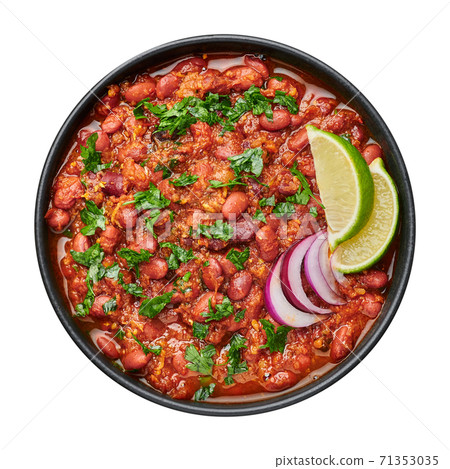 Rajma Masala Curry isolated on white. Red Kidney Bean Dal is indian cuisine dish 71353035