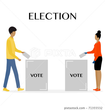 Vote Vector People Presidential Election Campaign Vote Vector People Presidential Election Campaign 71355532