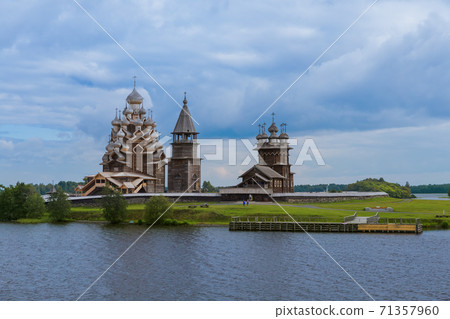 Famous wooden buildings on the island Kizhi Russia 71357960