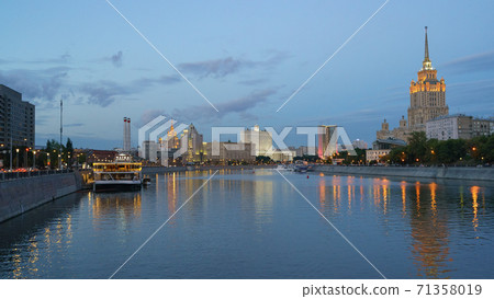 House of the Government of the Russian Federation (Russian White House), Ukraine/ Radisson Royal Hotel, Skyscraper near Barrikadnaya, floating restaurant Chaika/ Seagull 71358019