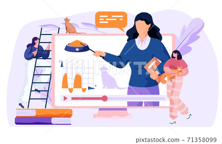 Veterinary care, video tutorial about keeping and feeding cats at home, diet food for kittens 71358099