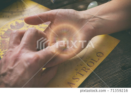 Palm reading and foretelling the future Palm reading and foretelling the future 71359216