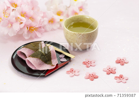 春季日本甜點櫻花年糕_關東風味Chomyoji年糕 71359387