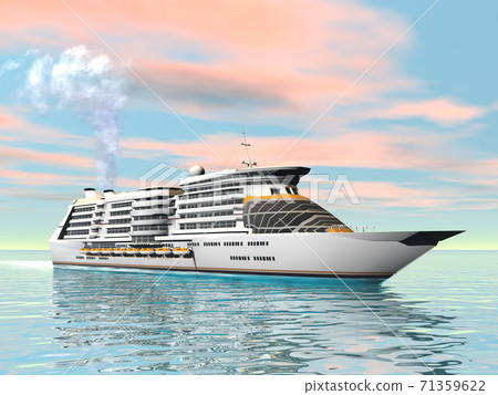 Cruise ship - 3D render Cruise ship - 3D render 71359622