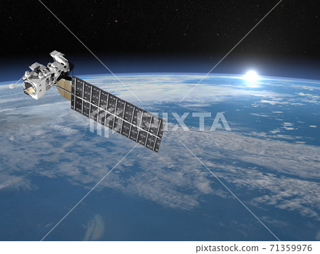 Aqua satellite - 3D render Aqua satellite - 3D render 71359976