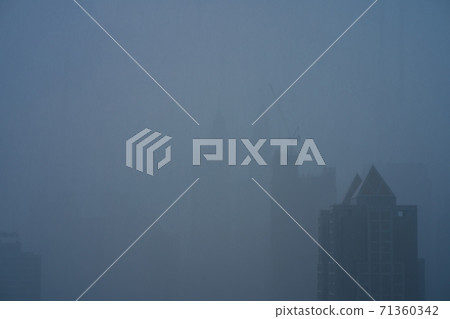 Heavy fog landscape of Kuala Lumpur city center 71360342