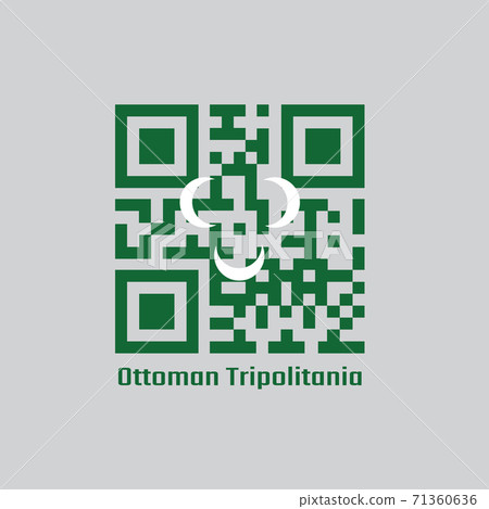 QR code set color of Ottoman Tripolitania 18th century flag. QR code set color of Ottoman Tripolitania 18th century flag. 71360636