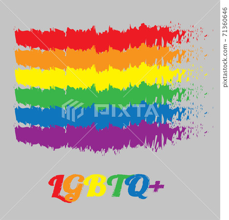 Brush Style Symbol Color Of Lgbtq Plus Red Stock Illustration