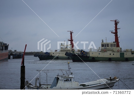 Tanker departing from Miike Port, Omuta City, 71360772