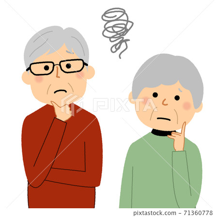 Elderly couple in trouble Senior couple Elderly Elderly couple in trouble Senior couple Elderly 71360778