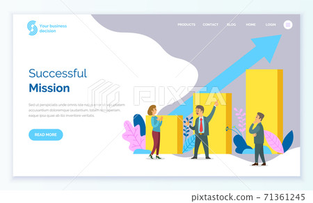 Path to a target s growth vector illustration banner. Achievement in business and motivation concept Path to a target s growth vector illustration banner. Achievement in business and motivation concept 71361245