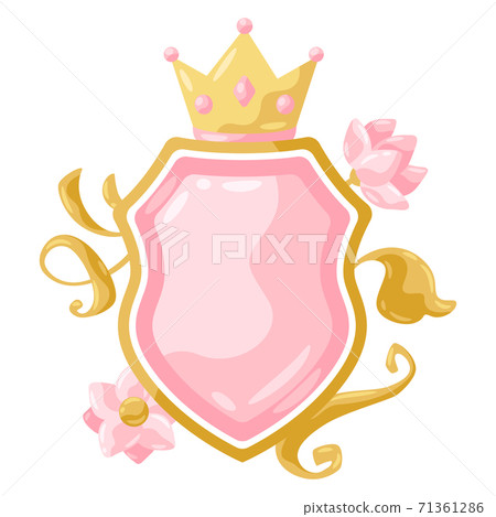 Illustration of princess shield. Illustration of princess shield. 71361286