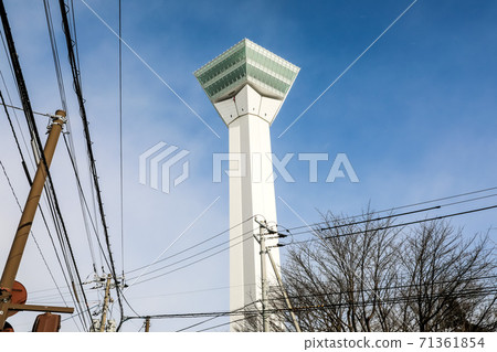 The towering winter Goryokaku Tower 71361854