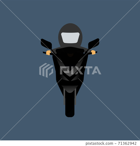 rider on the motorcycle in straight look vector  71362942