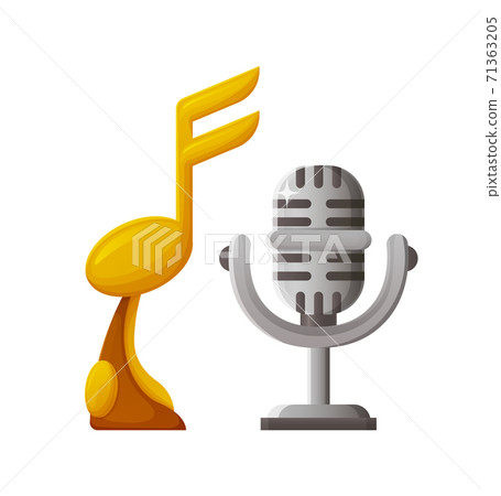 Music Award for First and Second Place Vector Music Award for First and Second Place Vector 71363205