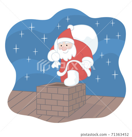 Chimney and Santa Claus 71363452