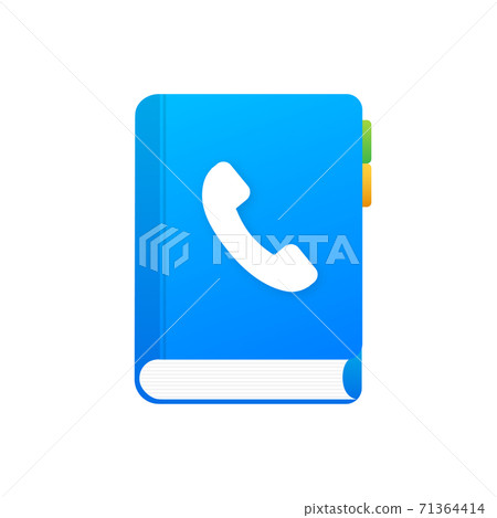 Blue Phone Book On White Background Phone Stock Illustration 71364414 Pixta