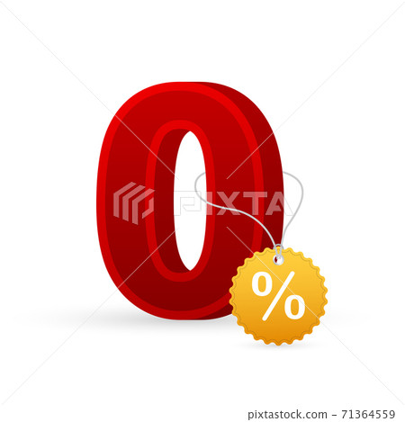 Zero commission. Design element. Red limited offer. Special offer badge. Vector stock illustration. Zero commission. Design element. Red limited offer. Special offer badge. Vector stock illustration. 71364559