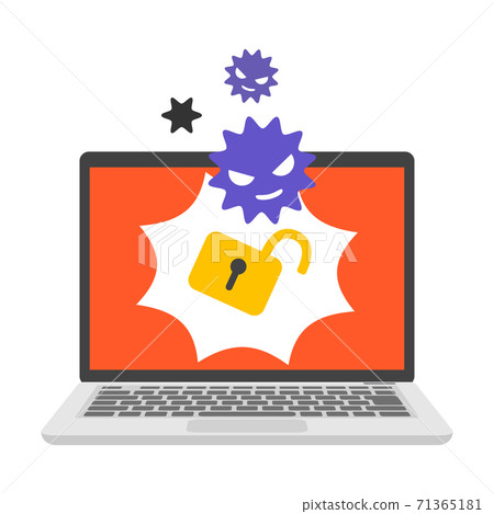 Image of computer unlocked by virus 71365181