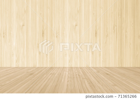 Wood floor texture on natural bamboo wooden wall background in yellow cream brown 71365266