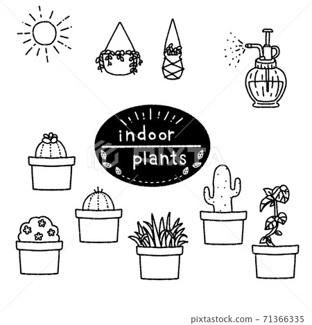 單色手繪盆栽植物材料匯總 單色手繪盆栽植物材料匯總 71366335