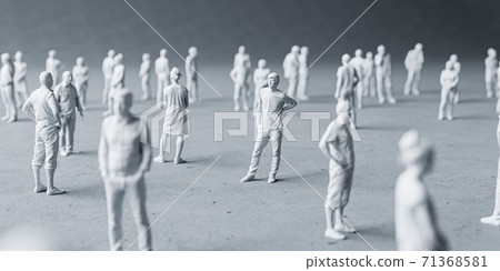 Business network concept miniature characters Business network concept miniature characters 71368581