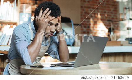 Financial problems of cafe owner during coronavirus epidemic Financial problems of cafe owner during coronavirus epidemic 71368609
