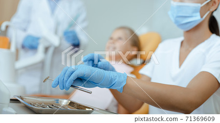 Healthy and oral care in children, caries and perfect smile 71369609