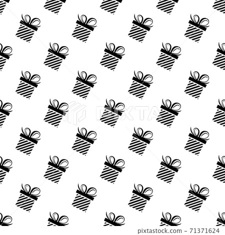 seamless pattern black silhouette gift box 71371624