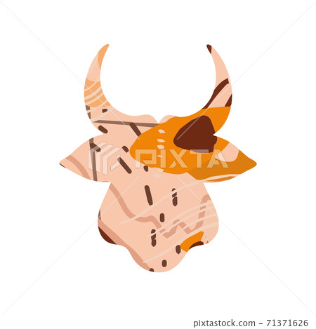 Head of a bull abstract silhouette. Symbol of 2021 71371626
