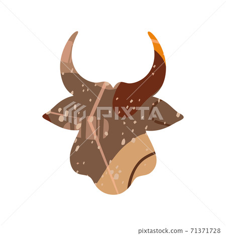 Head of a bull abstract silhouette. Symbol of 2021 Head of a bull abstract silhouette. Symbol of 2021 71371728