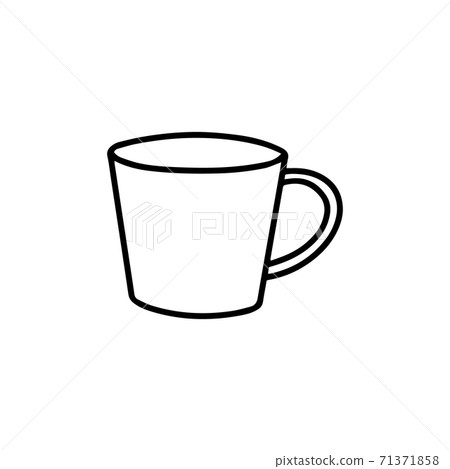 Mug isolated on a white background. Doodle - Stock Illustration ...