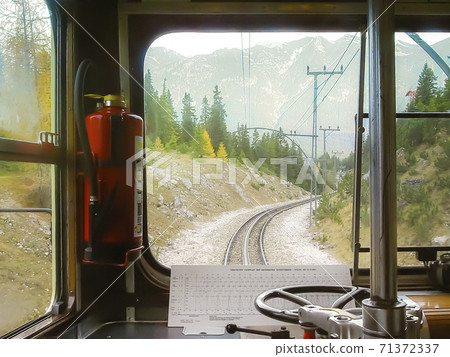 Germany Bavarian Zugspitzbahn Railroad window / Bayerische Zugspitzbahn 71372337