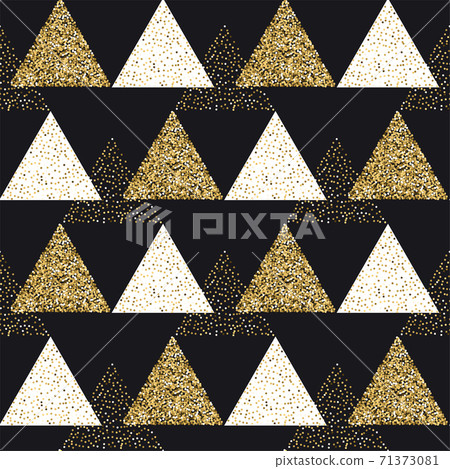 Gold glitter seamless vector pattern. - Stock Illustration [71373081 ...