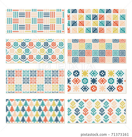 Geometric pattern pattern pattern set rectangle Geometric pattern pattern pattern set rectangle 71373161