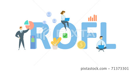 ROFL, Return on Financial Leverage. Concept with keywords, people and icons. Flat vector illustration. Isolated on white. ROFL, Return on Financial Leverage. Concept with keywords, people and icons. Flat vector illustration. Isolated on white. 71373301