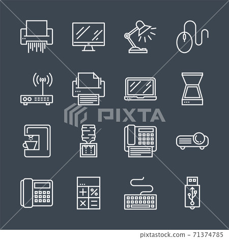 Office devices icons 71374785